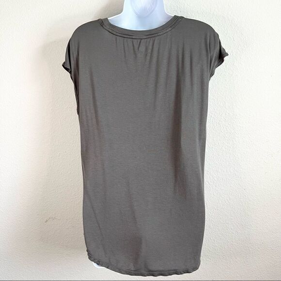 lularoe Rise Dark Gray Basic Short Sleeve Relaxed Fit Top Small - Picture 4 of 4